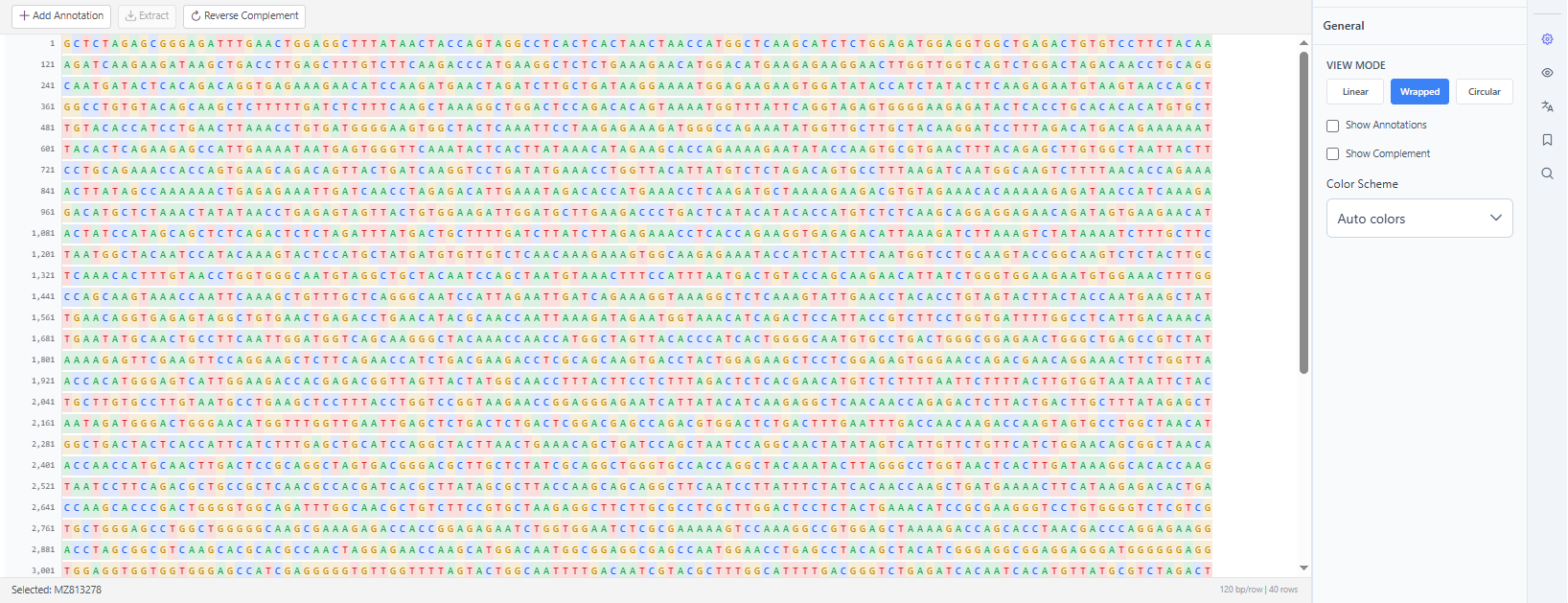 Wrapped sequence view in Stranded